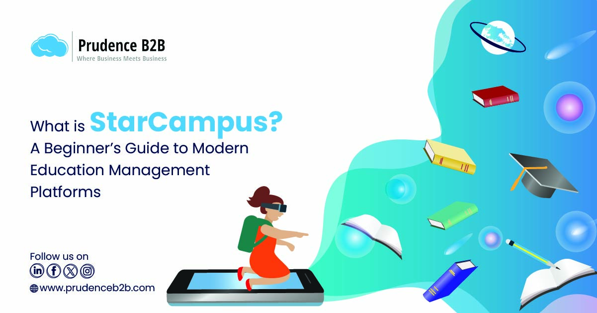 A digital dashboard showcasing StarCampus, a modern education management platform.