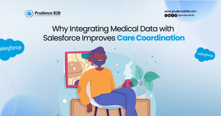 Doctors analyzing patient insights by integrating medical data with Salesforce.